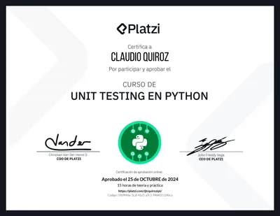 Testing python